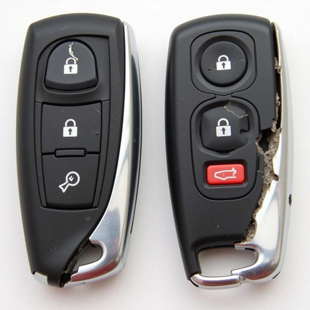 Damaged 2011 BMW X5 Key Fob