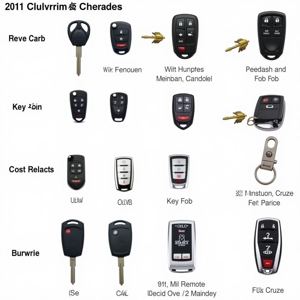 Different Types of 2011 Chevrolet Cruze Key Fobs