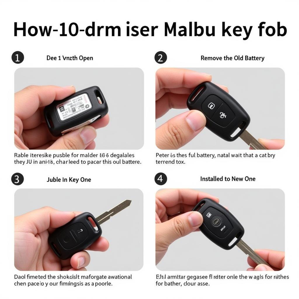 Replacing the battery in a 2011 Chevrolet Malibu Key Fob