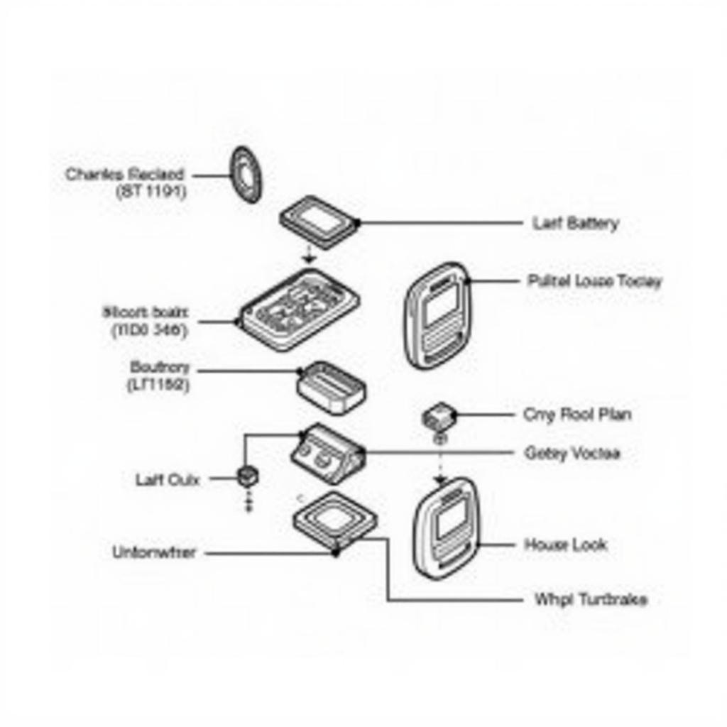 2011 Chevy Equinox Key Fob Components Exploded View