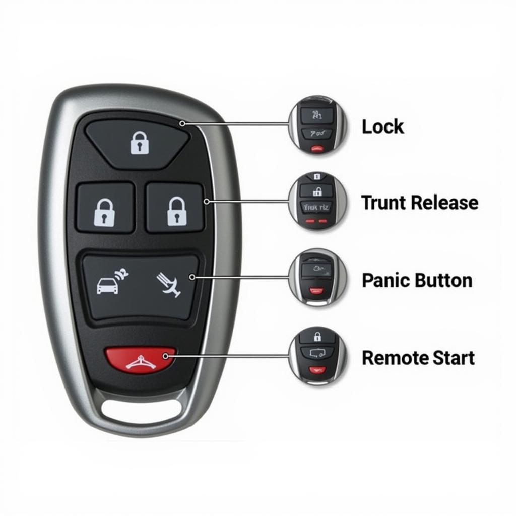 2011 Ford Taurus SEL Key Fob Functions Diagram