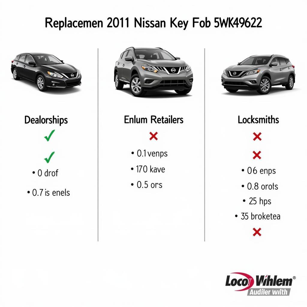 Choosing a Replacement Key Fob for a 2011 Nissan Murano: Dealership, Online Retailer, and Locksmith