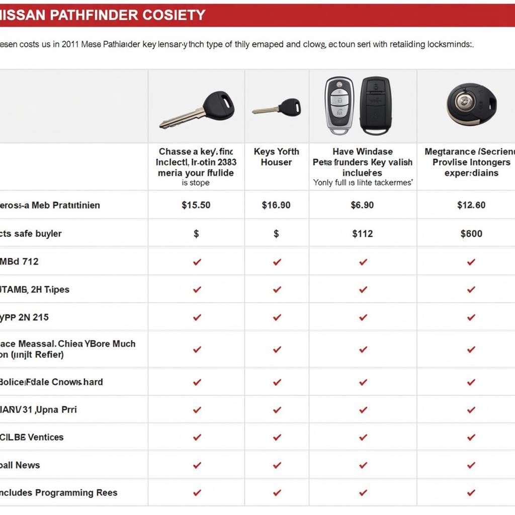 Comparing Costs for 2011 Nissan Pathfinder Key Fob Replacement