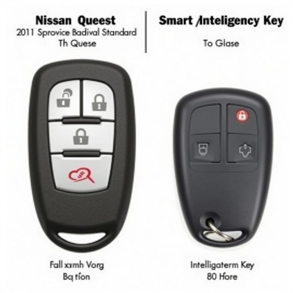 Different Types of 2011 Nissan Quest Key Fobs