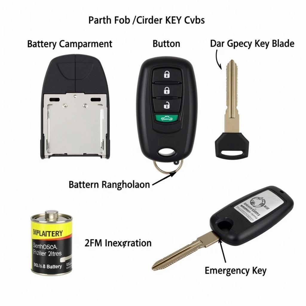 2011 Range Rover Key Fob Components