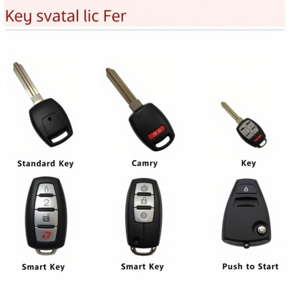 Different 2011 Toyota Camry Key Fob Types