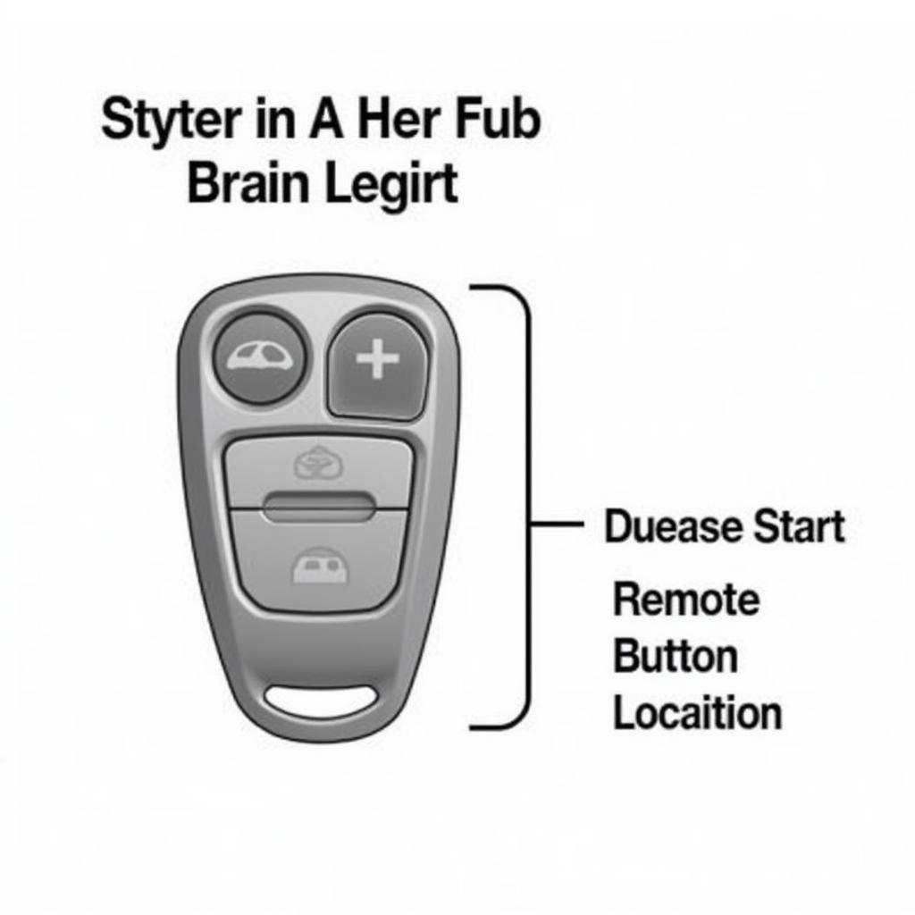 2011 Toyota Highlander Key Fob Remote Start Button