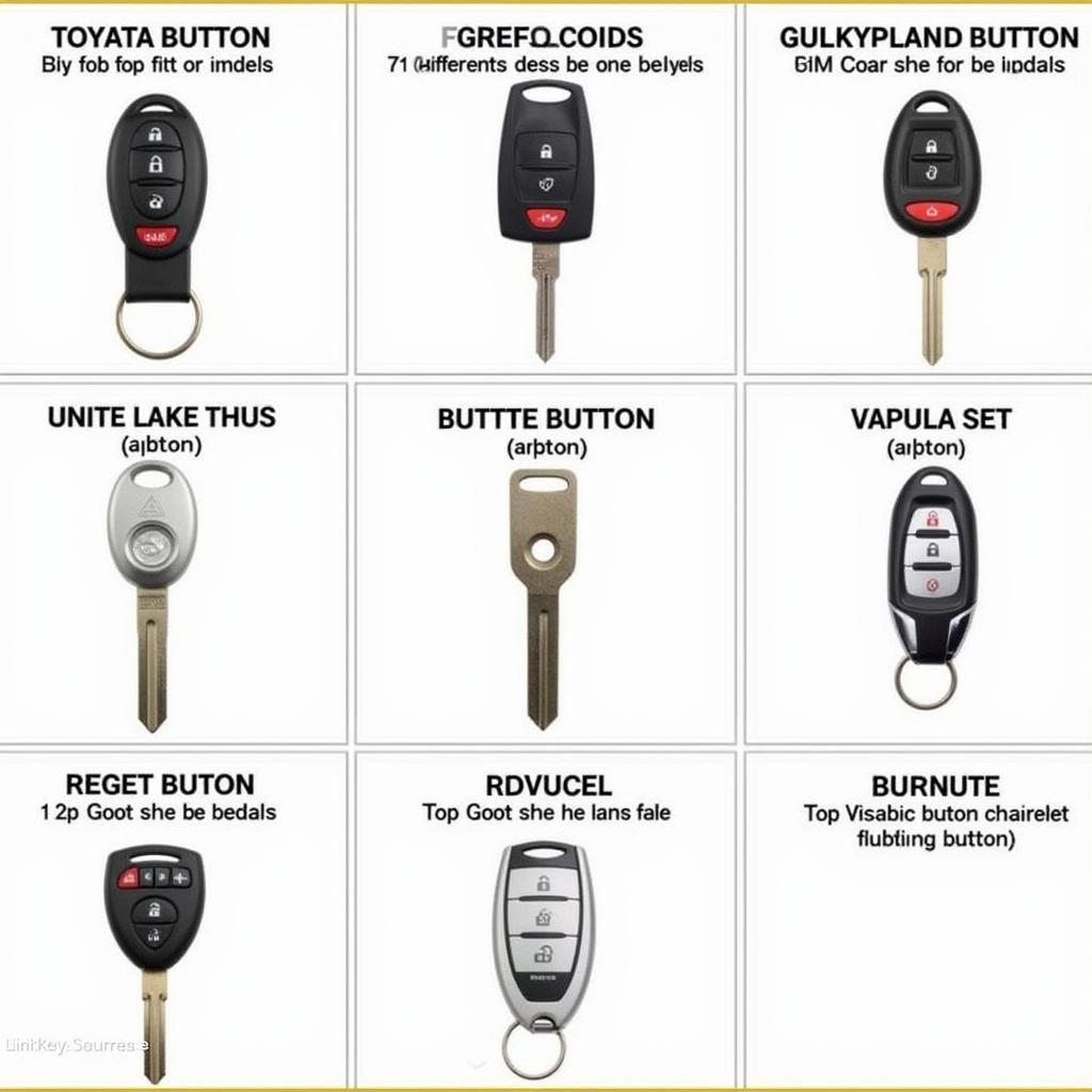 Different 2011 Toyota Sienna Key Fobs