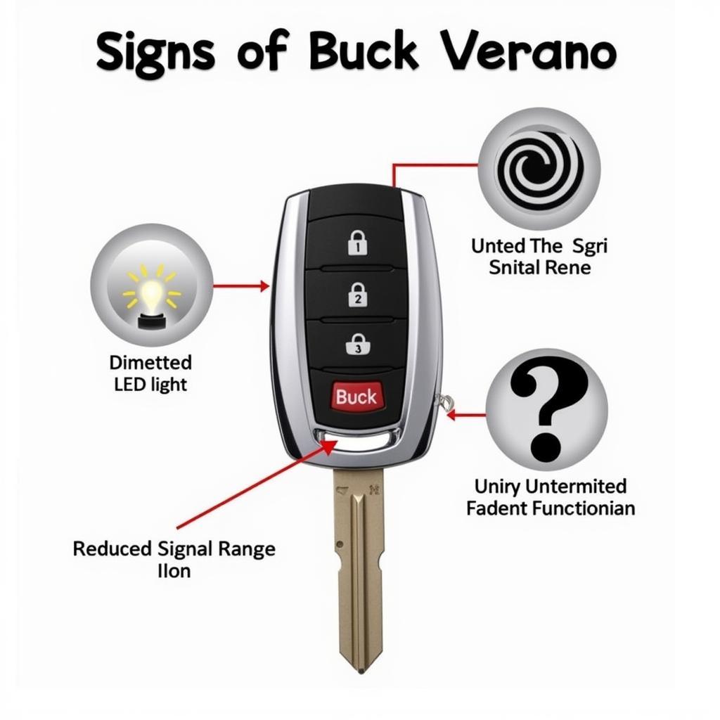 2012 Buick Verano Key Fob Low Battery Signs: Reduced Range, Dim Lights, Intermittent Function, Complete Failure