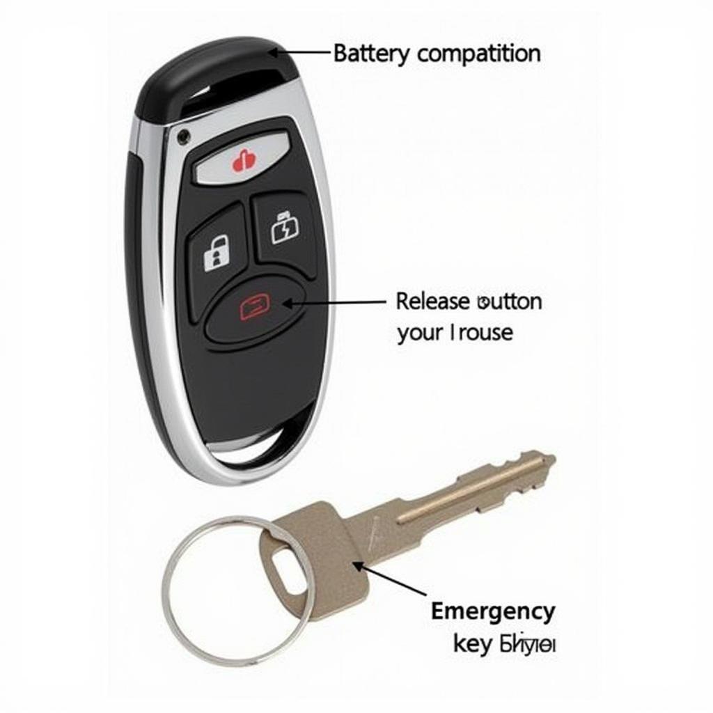 2012 Toyota Camry Key Fob Components: Identifying the Battery Compartment, Release Button, and Key Blade