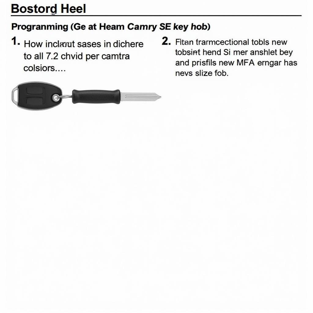 Programming a 2012 Camry SE Key Fob: Connecting the key fob to the car's system.