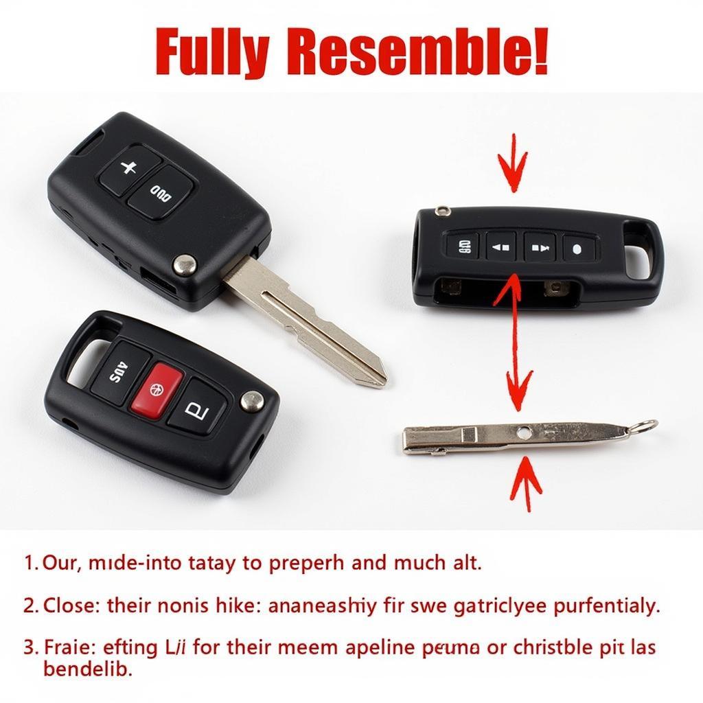 Reassembled 2012 Chevy Sonic Key Fob