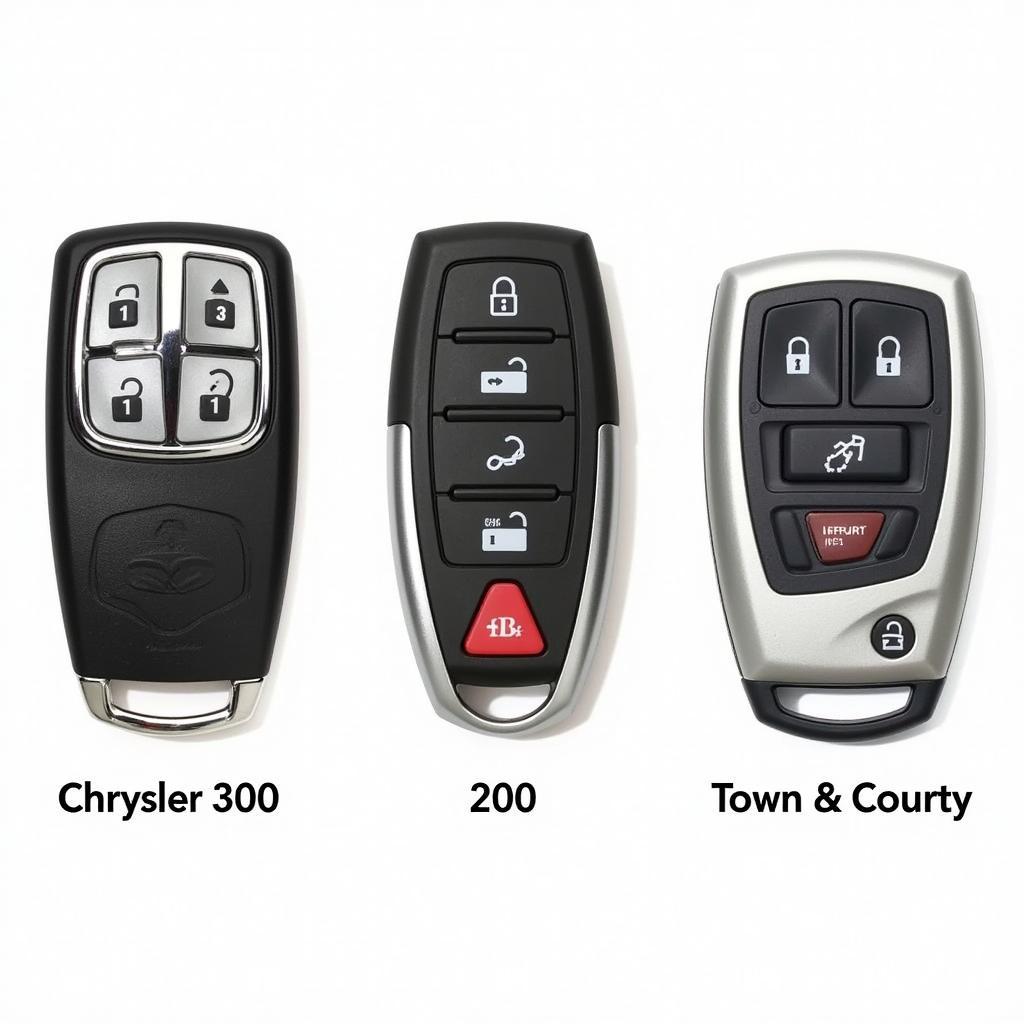 2012 Chrysler Key Fob Models for 300, 200, and Town & Country