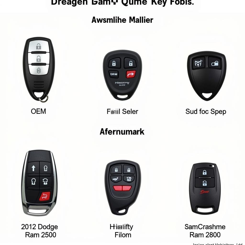 2012 Dodge Ram 2500 Key Fob Types: OEM, Aftermarket, and Refurbished Options