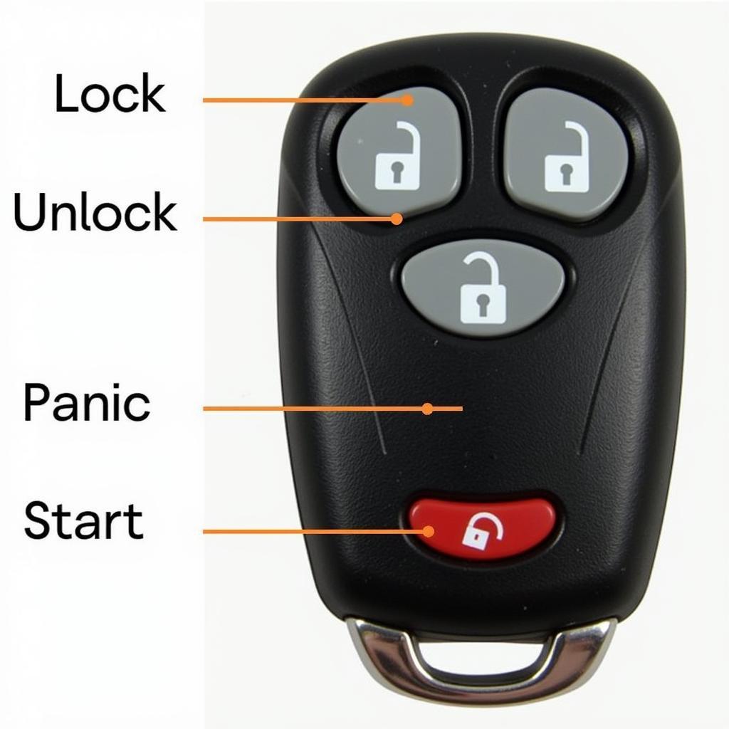 2012 Ford Escape Key Fob Functions: Lock, Unlock, Panic, Remote Start