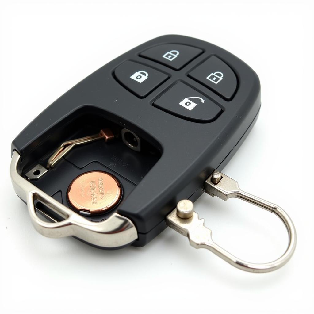 2012 Ford Focus Key Fob Battery Location: A clear image showing the location of the battery inside the key fob.