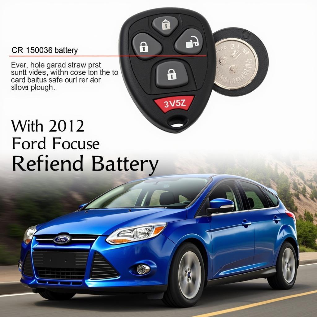 2012 Ford Focus Key Fob Battery Type CR2032