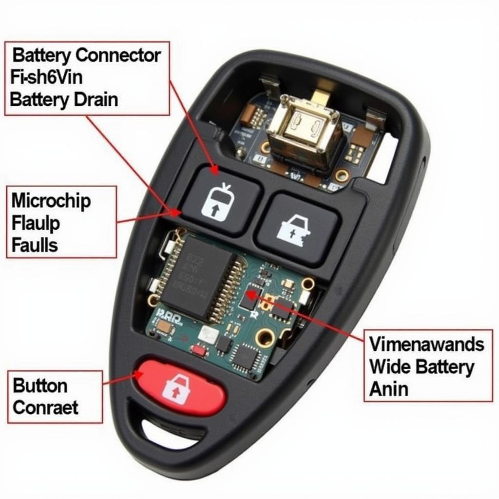 2012 Ford Focus Key Fob Internal Circuitry