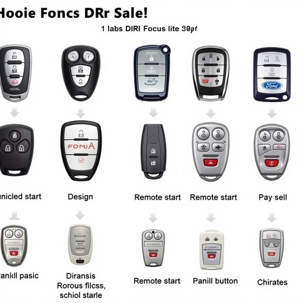 Different Types of 2012 Ford Focus Key Fobs and Their Features