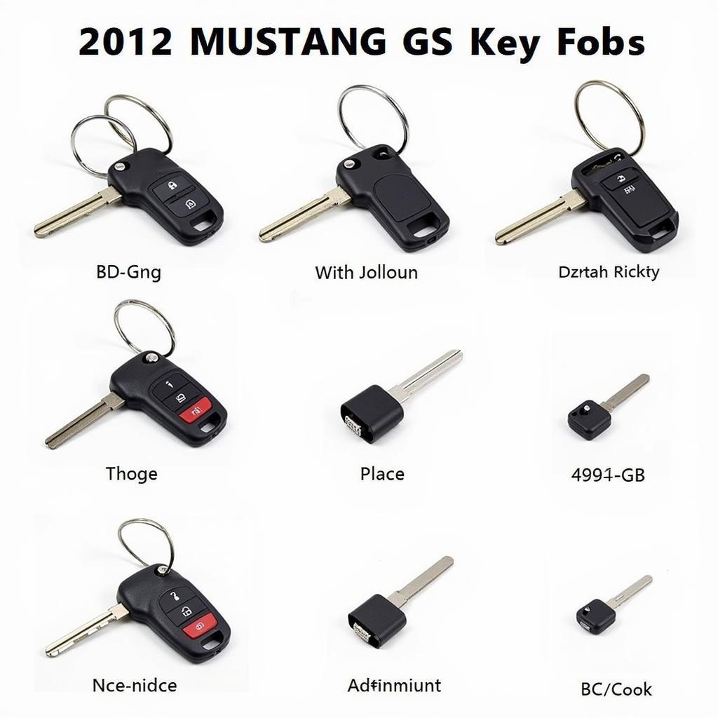 Different 2012 Ford Mustang Key Fob Types