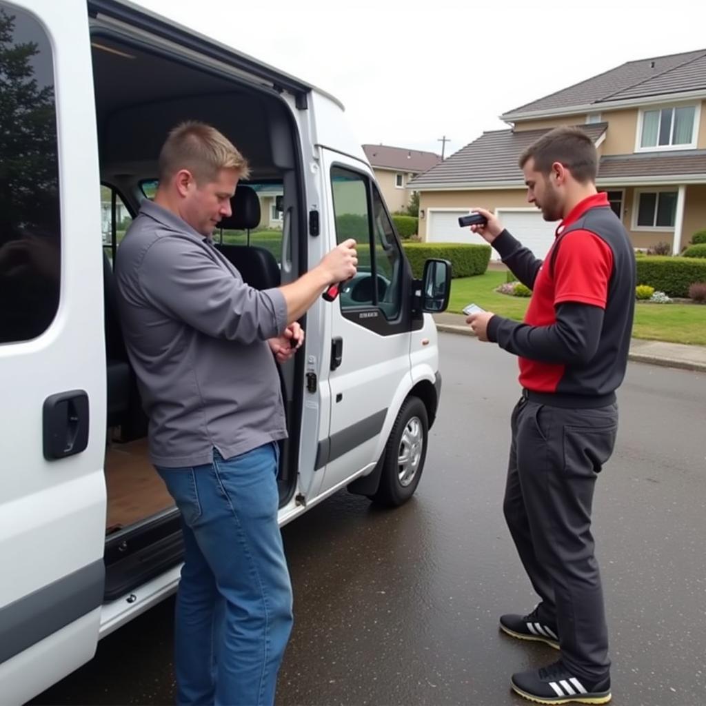 2012 Ford Transit Key Fob Hack Relay Attack Demonstration