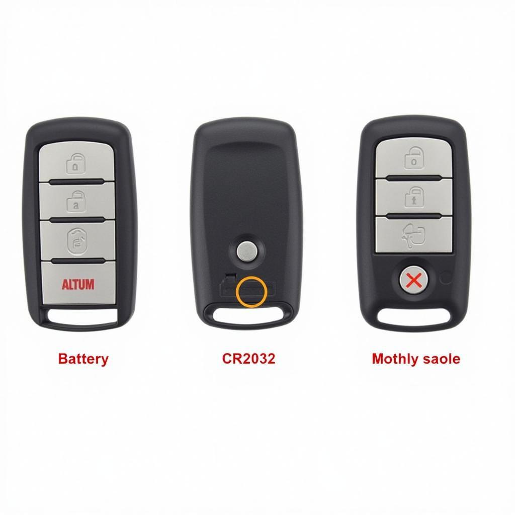 2012 GMC Acadia Key Fob Battery Types and Placement