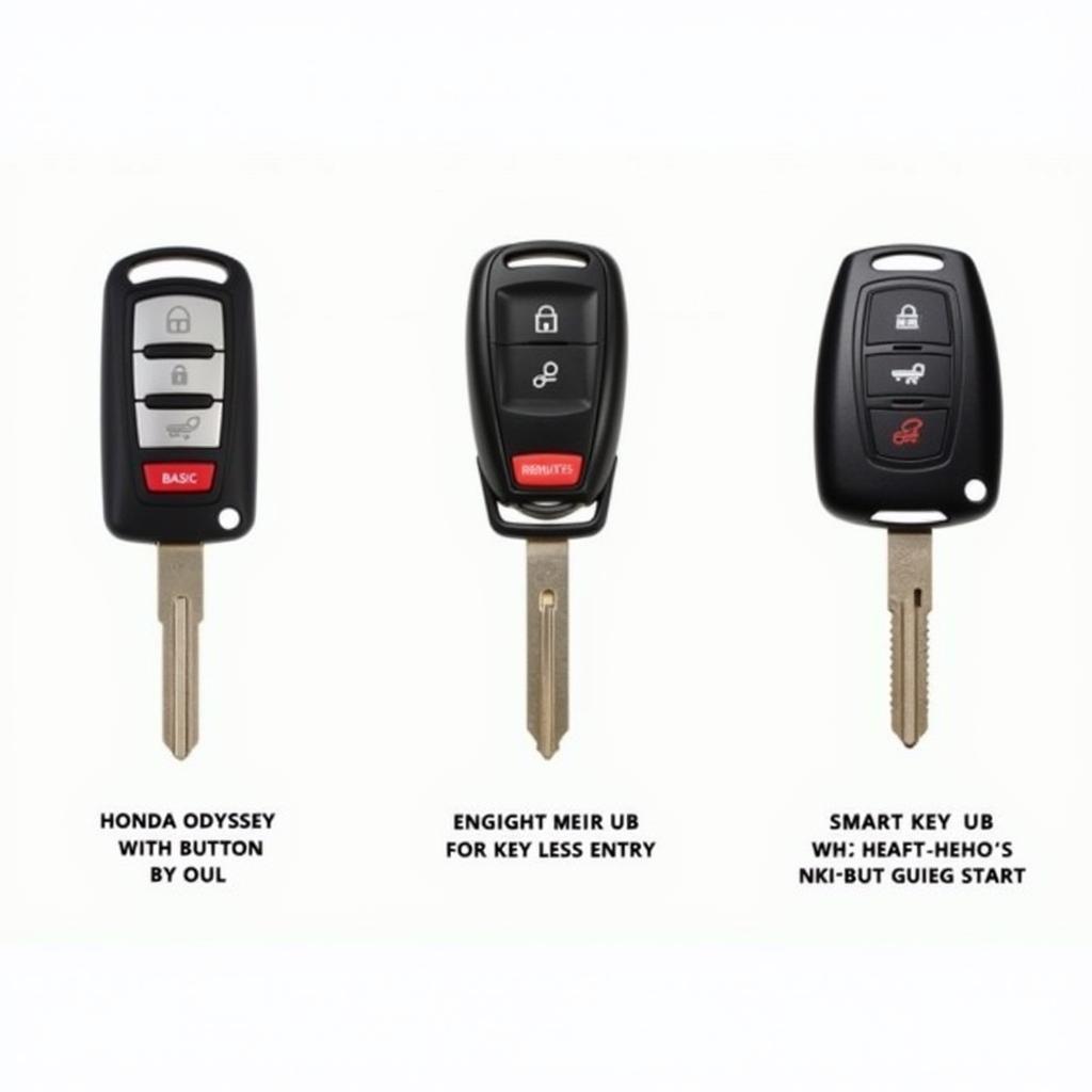 2012 Honda Odyssey Key Fob Types: Basic, Smart Key, and Smart Key with Remote Start