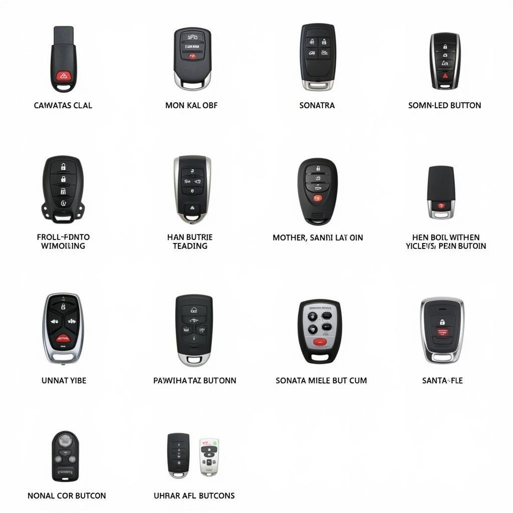 Different 2012 Hyundai Key Fob Types