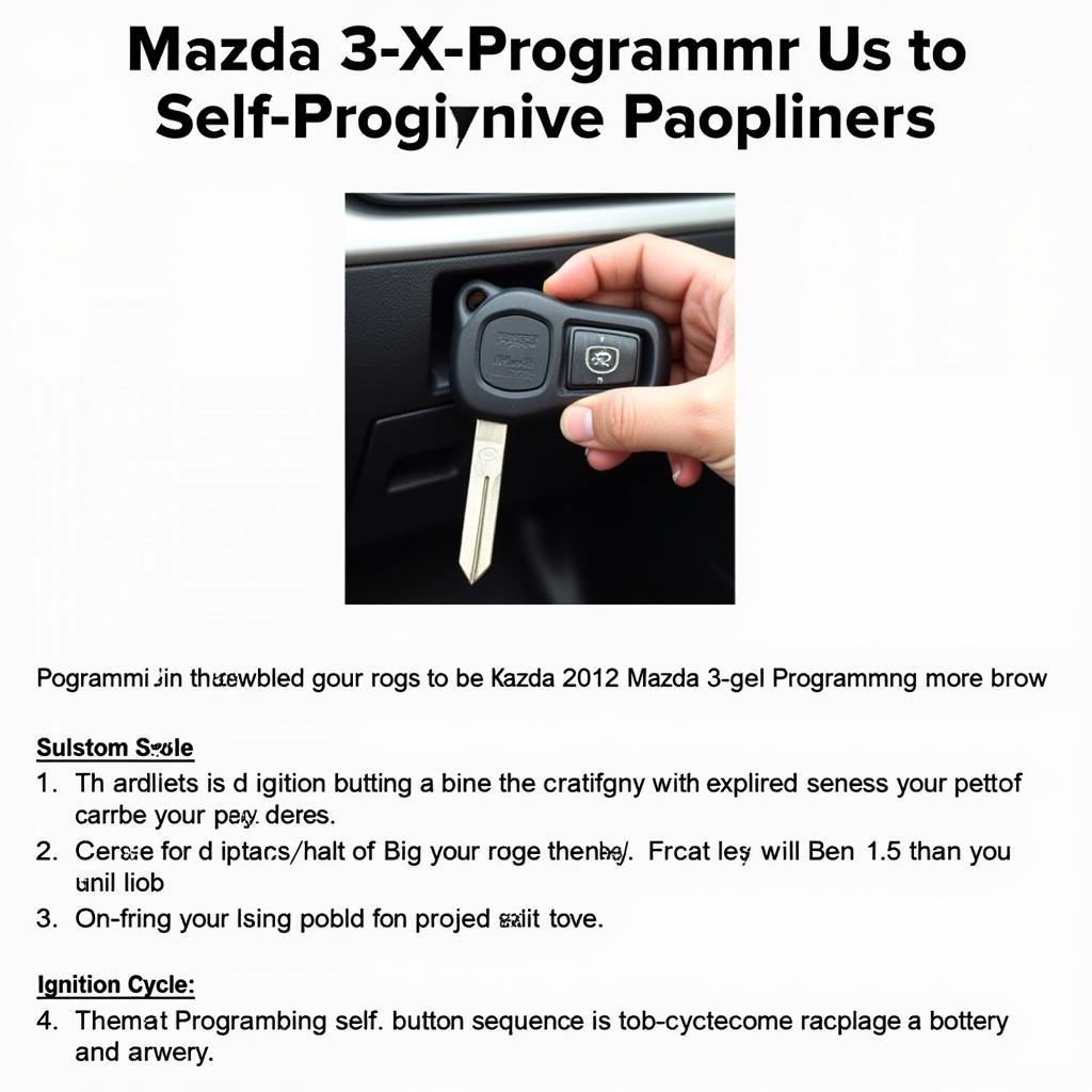 Programming a 2012 Mazda 3 Key Fob