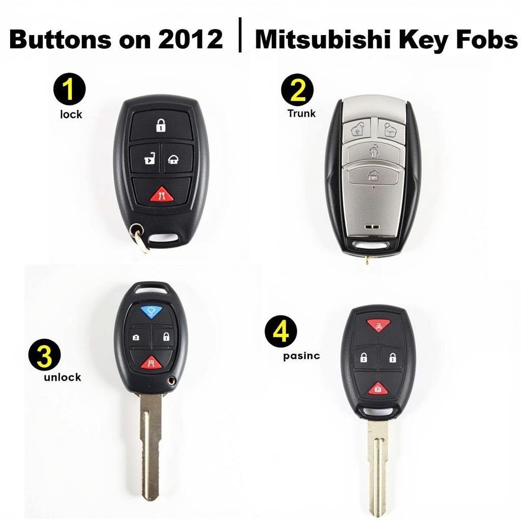 2012 Mitsubishi Lancer Key Fob Buttons