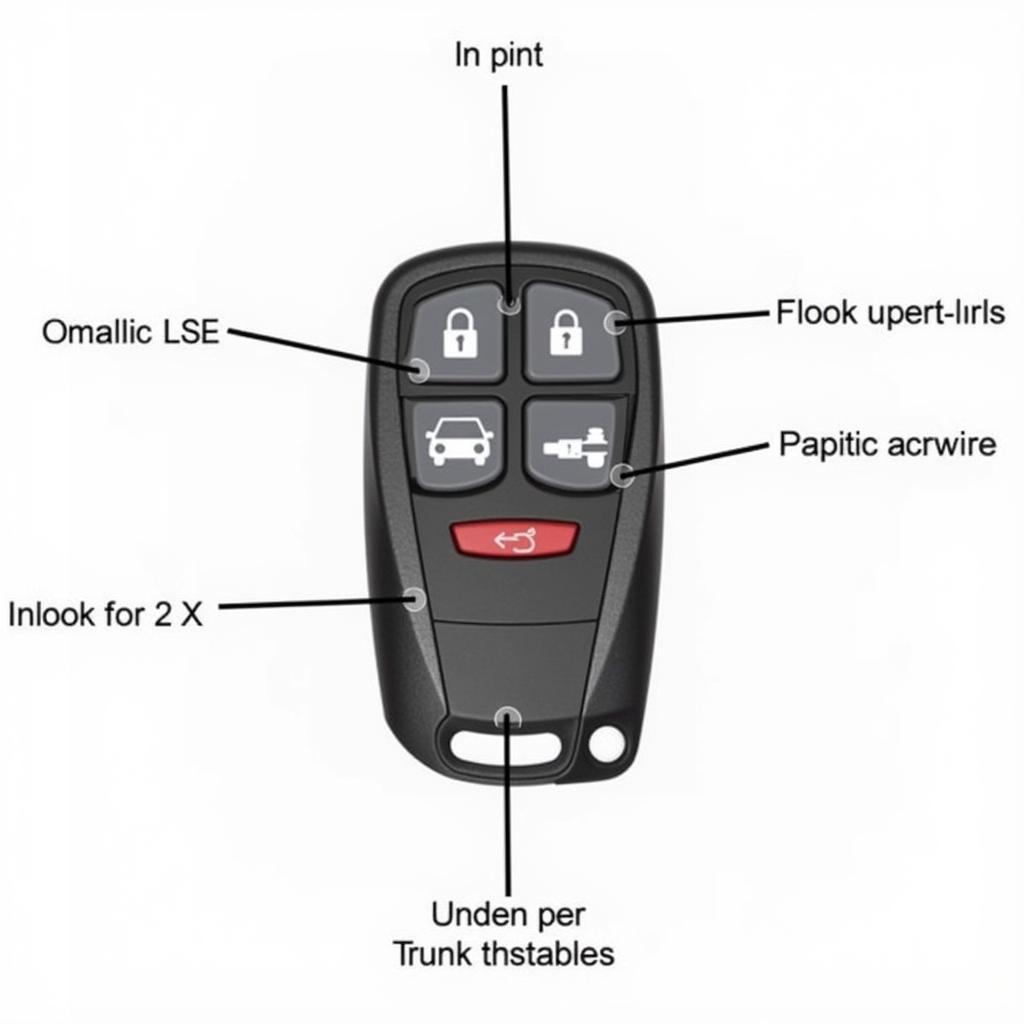 2012 Toyota Camry Key Fob Functions: Lock, Unlock, Panic, Trunk Release