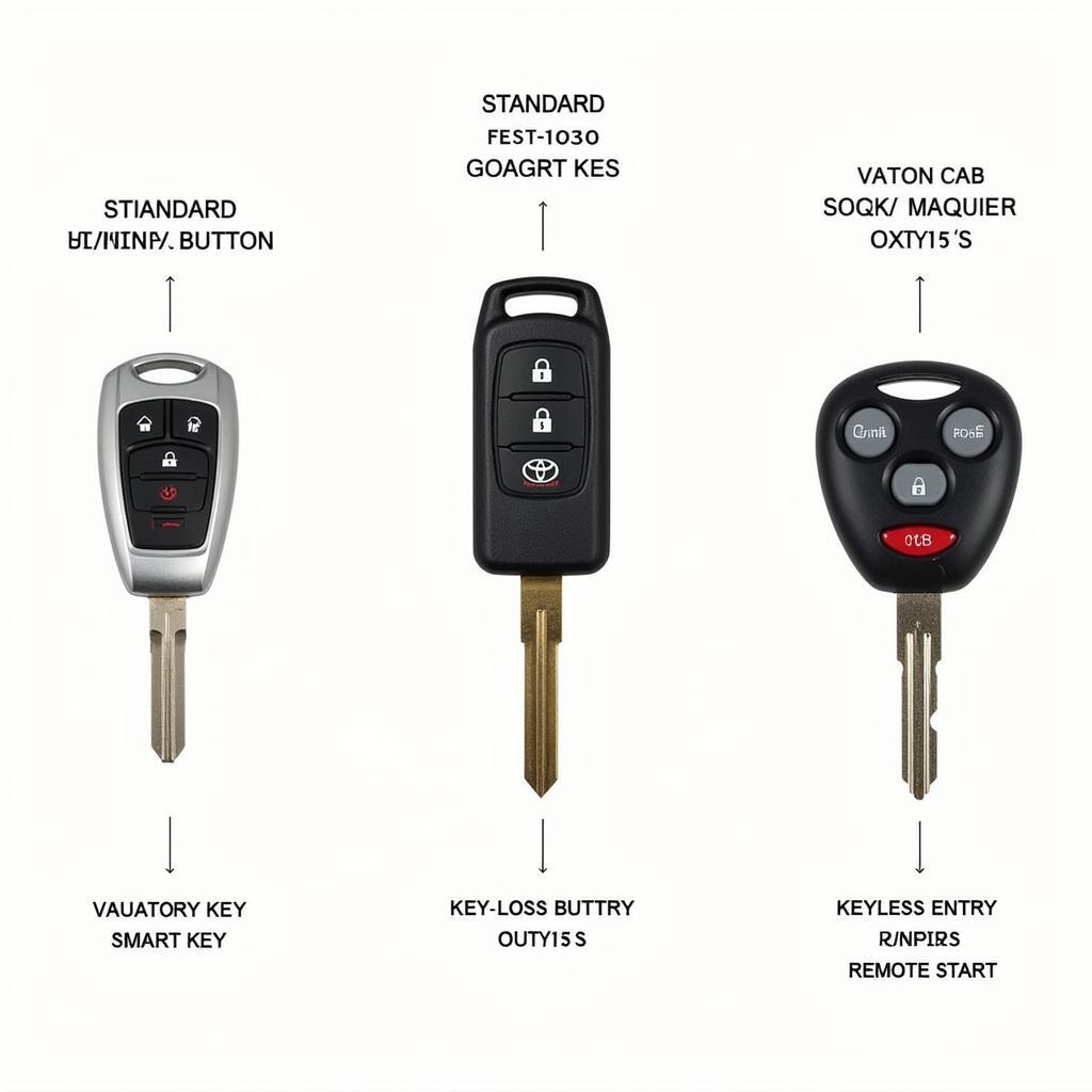 2012 Toyota Key Fob Types - Smart Key, Standard Key Fob, and Keyless Entry Remote