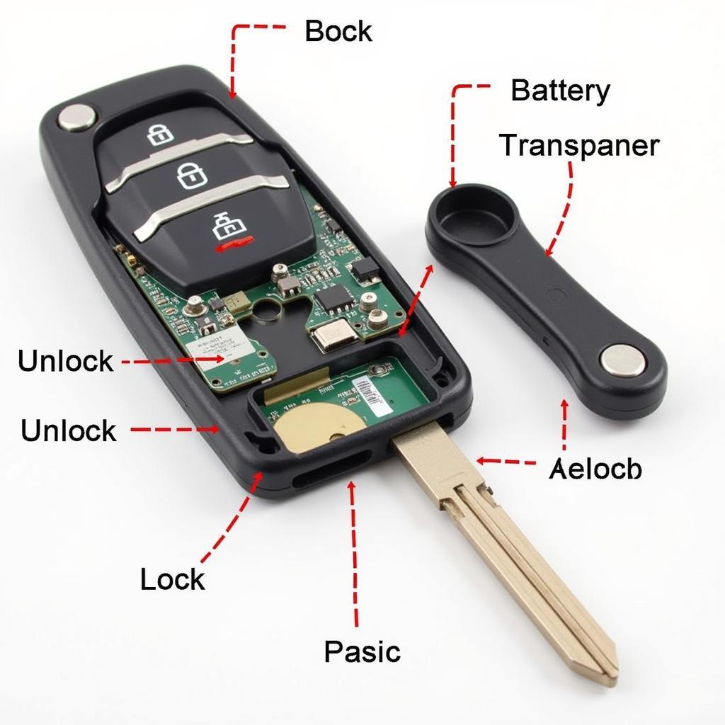 2012 Toyota Prius C Key Fob Components