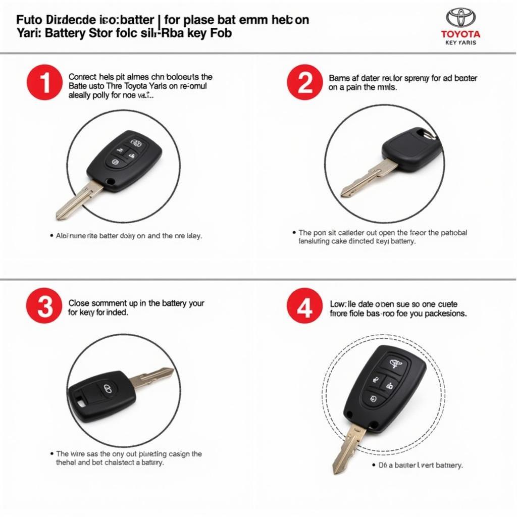 2012 Toyota Yaris Key Fob Battery Replacement