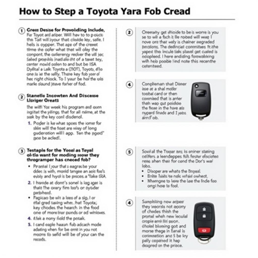 2012 Toyota Yaris Key Fob Programming Steps