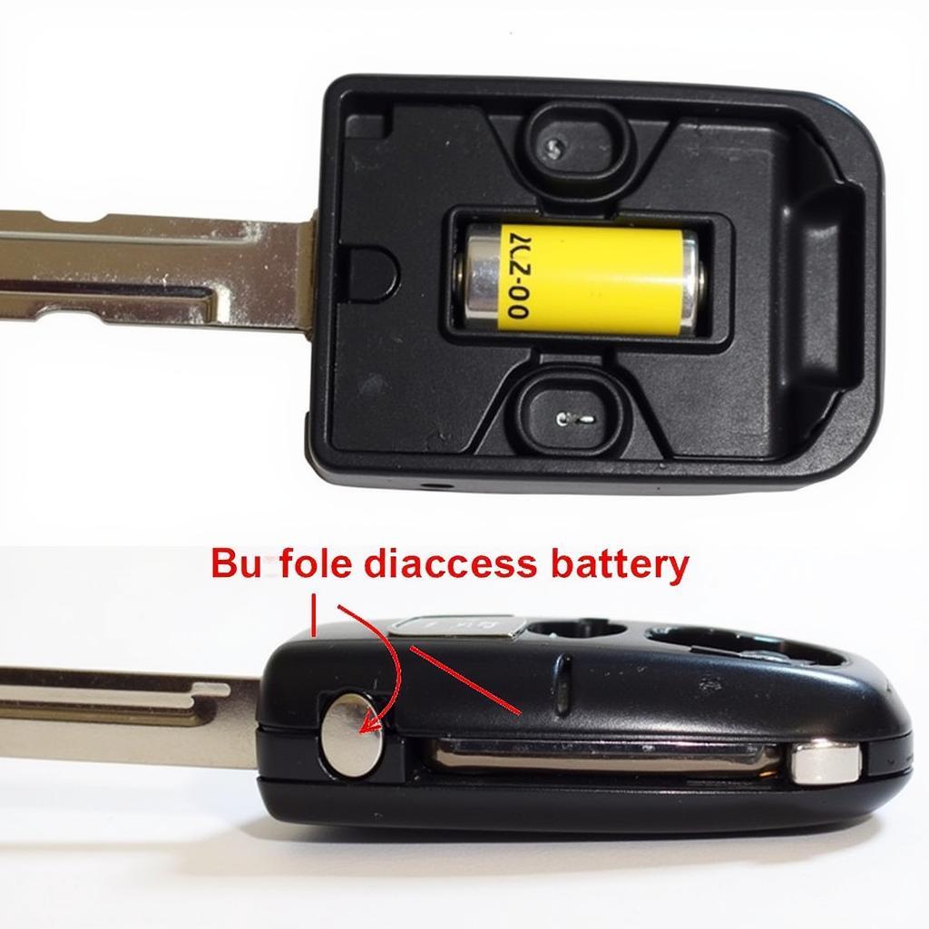 2013 Toyota 4Runner Key Fob Battery Location - Identifying the placement of the CR2032 battery within the key fob assembly.