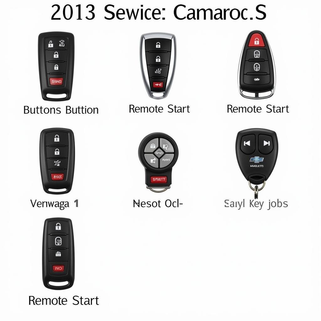 2013 Chevy Camaro Key Fob Types