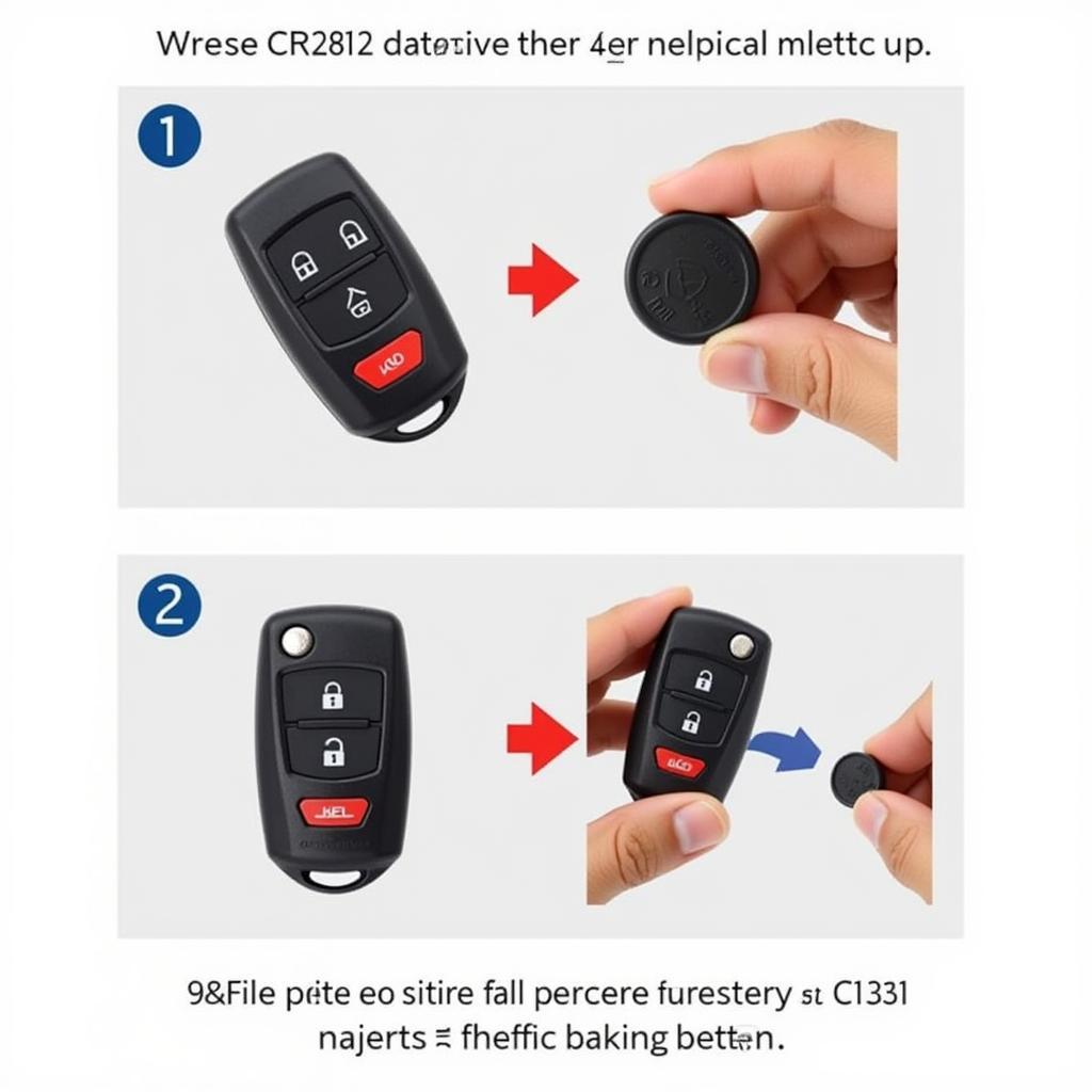 2013 Ford Edge Key Fob Battery Installation: Correctly inserting the new CR2032 battery