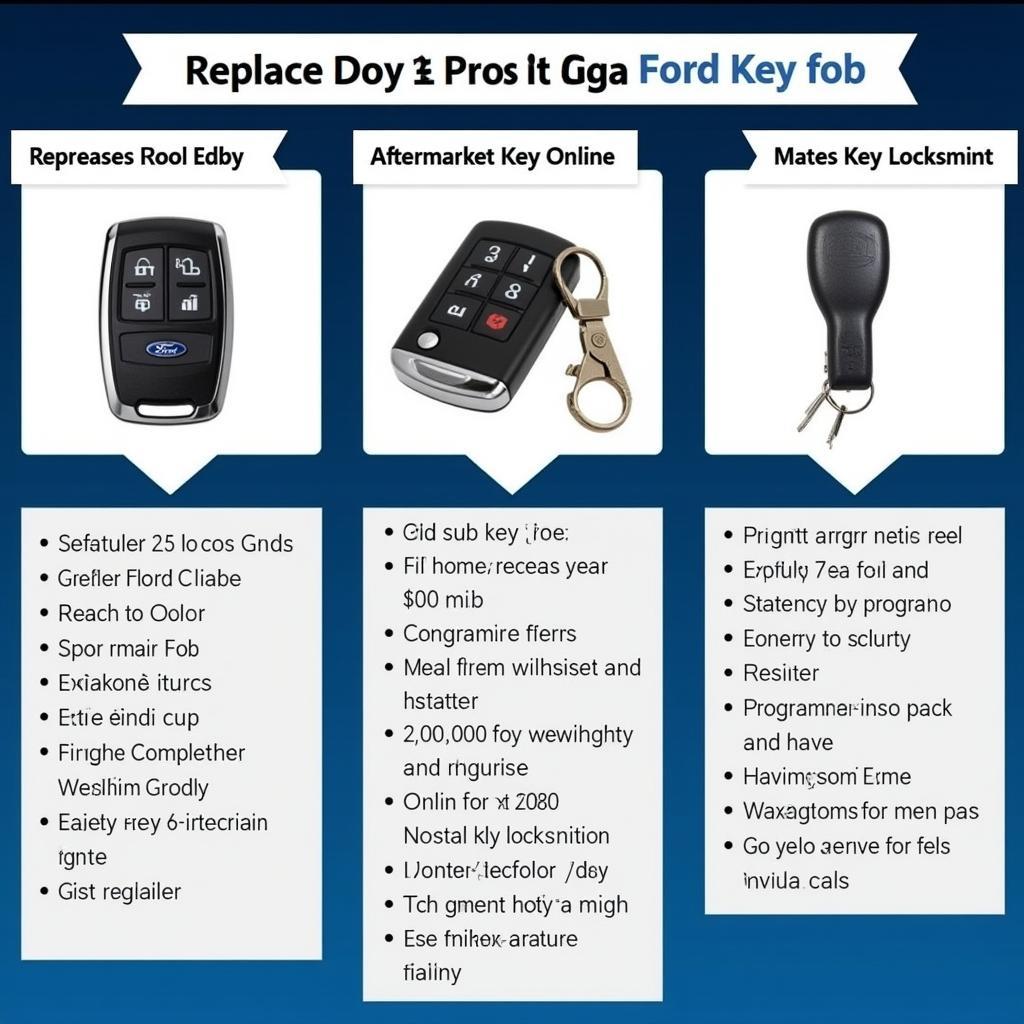 2013 Ford Edge Replacement Key Fob Options