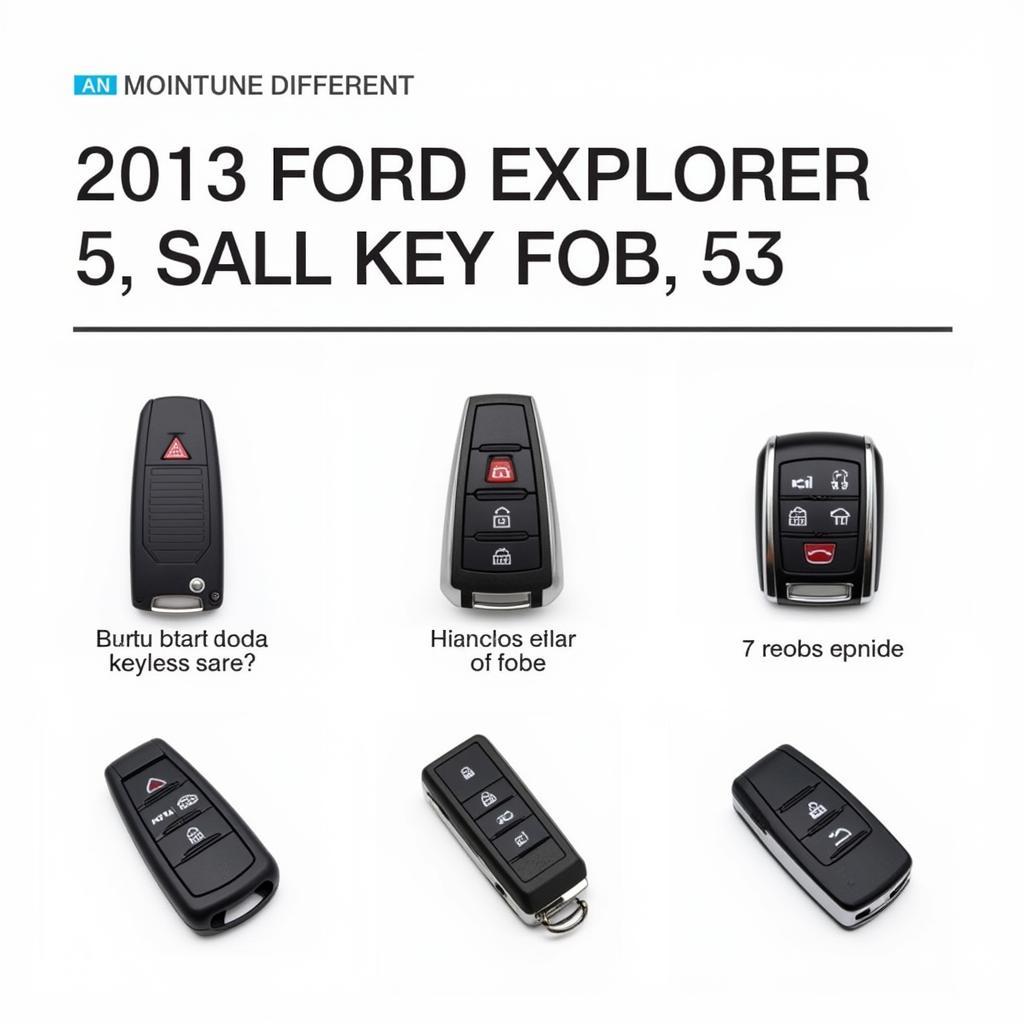 Different Key Fob Types for 2013 Ford Explorer