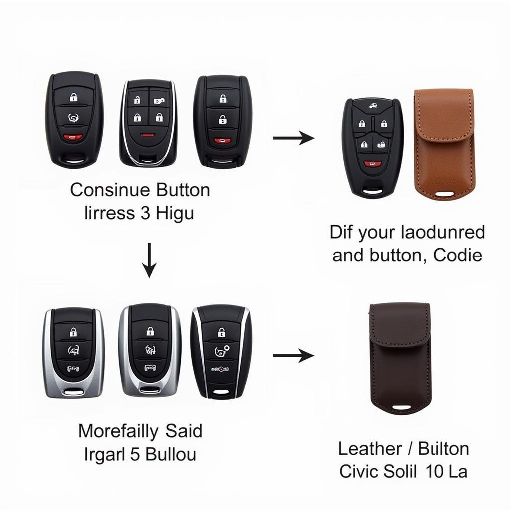 Different 2013 Honda Civic Key Fob Case Types