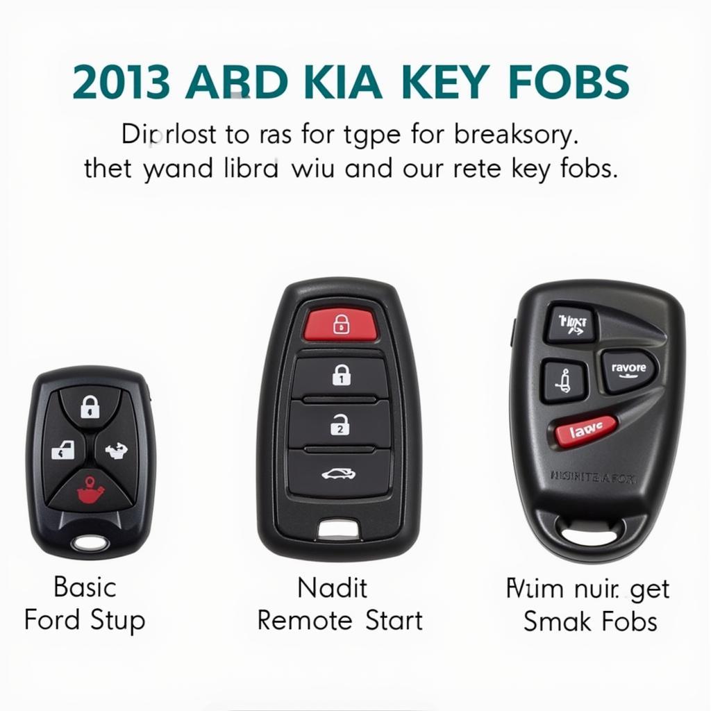 2013 Kia Remote Start Key Fob Types