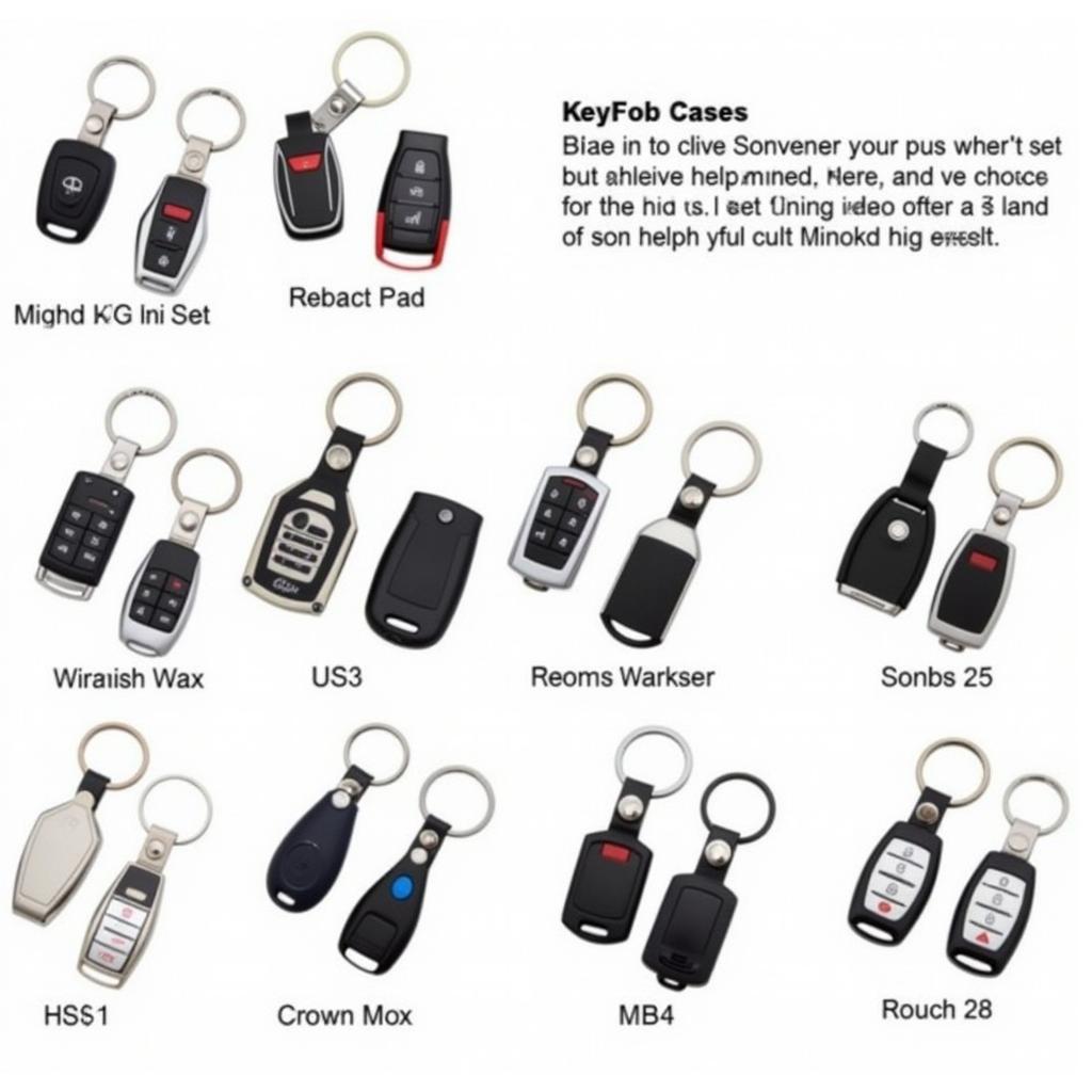 Protective Case for 2013 Lincoln MKX Key Fob: A variety of protective cases showcased, offering different levels of protection and style.