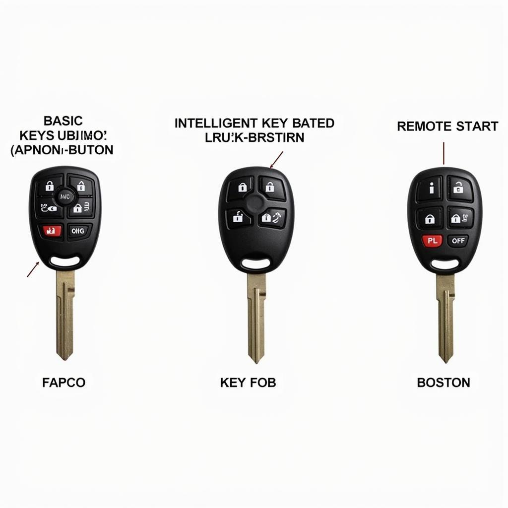 Different 2013 Nissan Altima Key Fobs