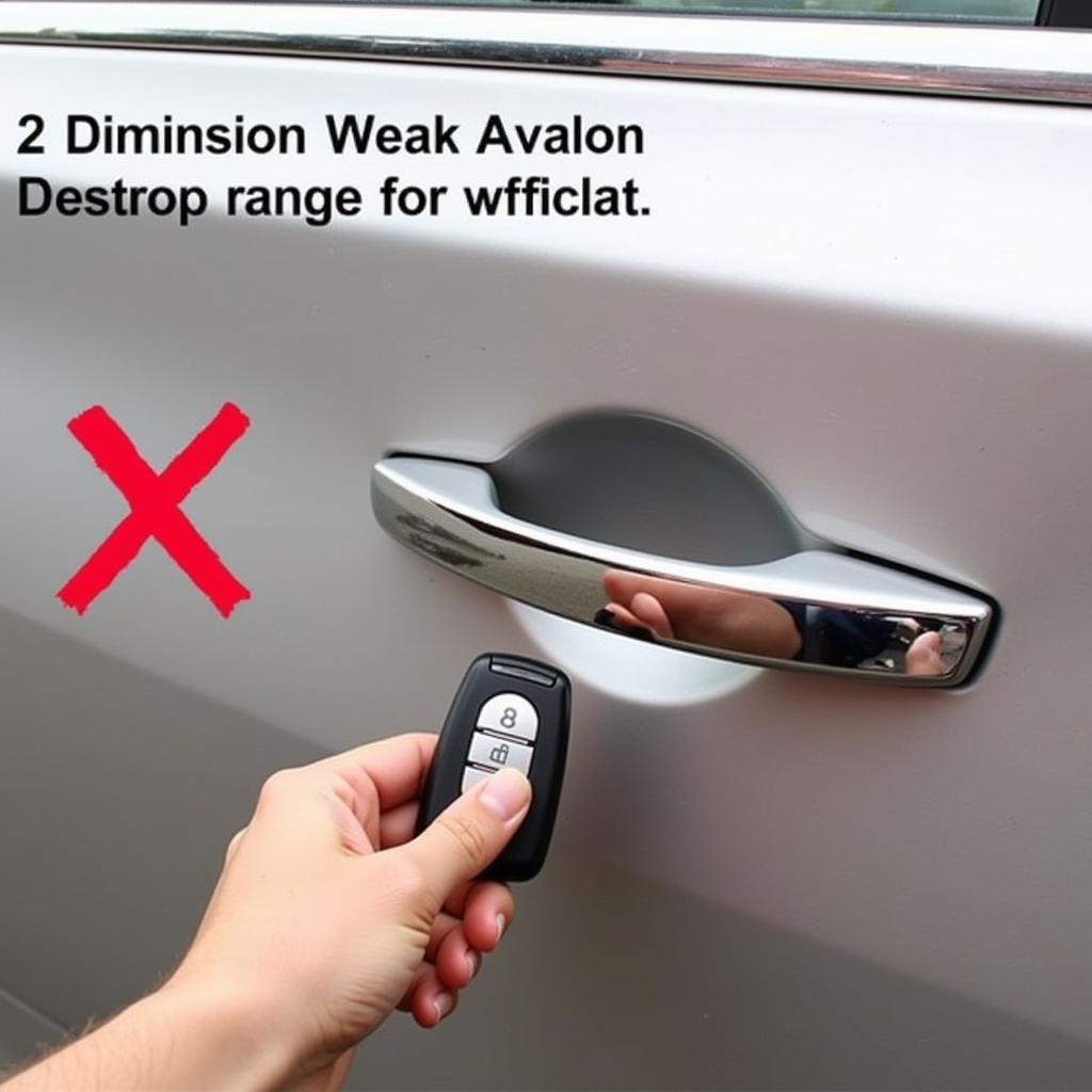 2013 Toyota Avalon key fob with low battery signal range