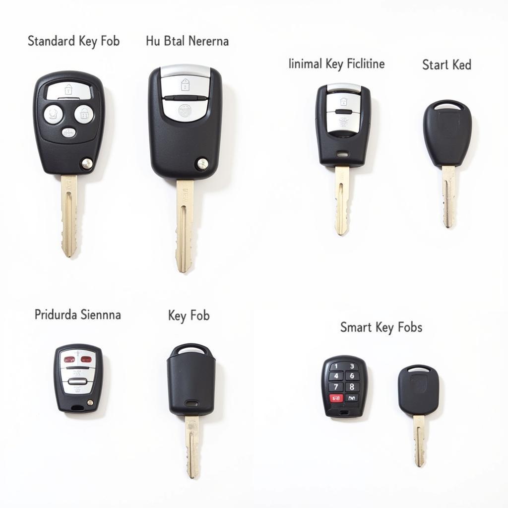 Different Types of 2013 Toyota Sienna Key Fobs