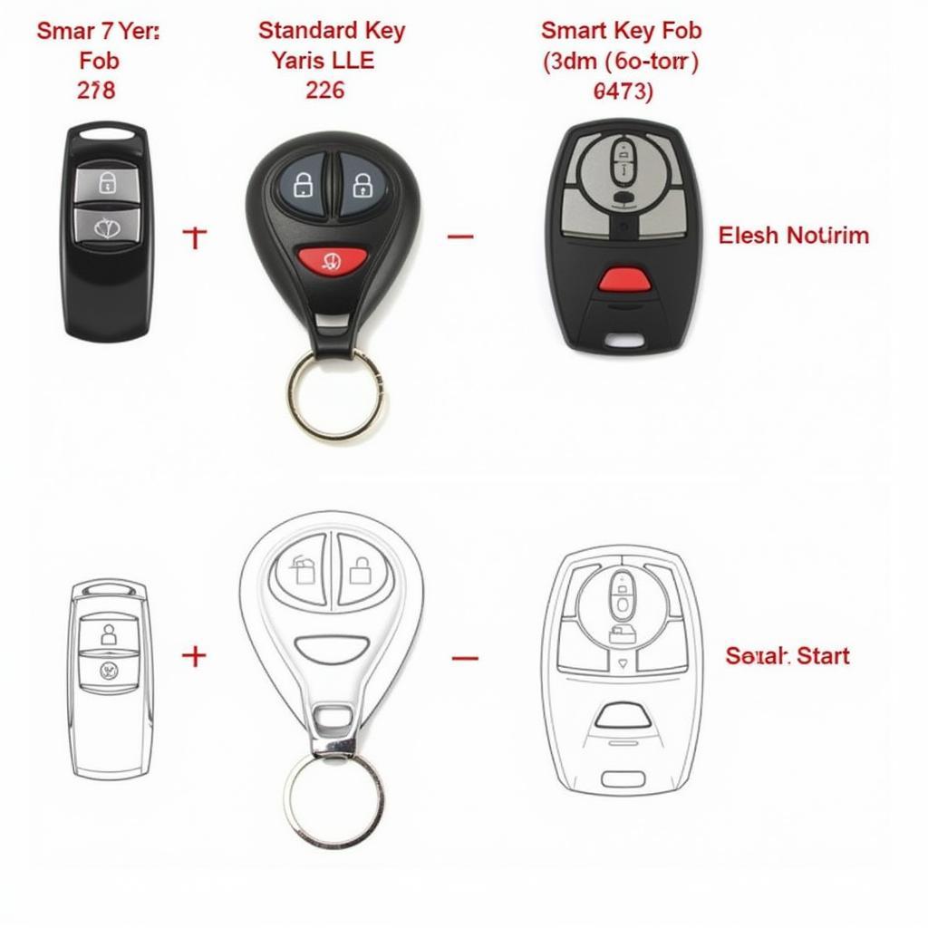 2013 Toyota Yaris LE Key Fob Types