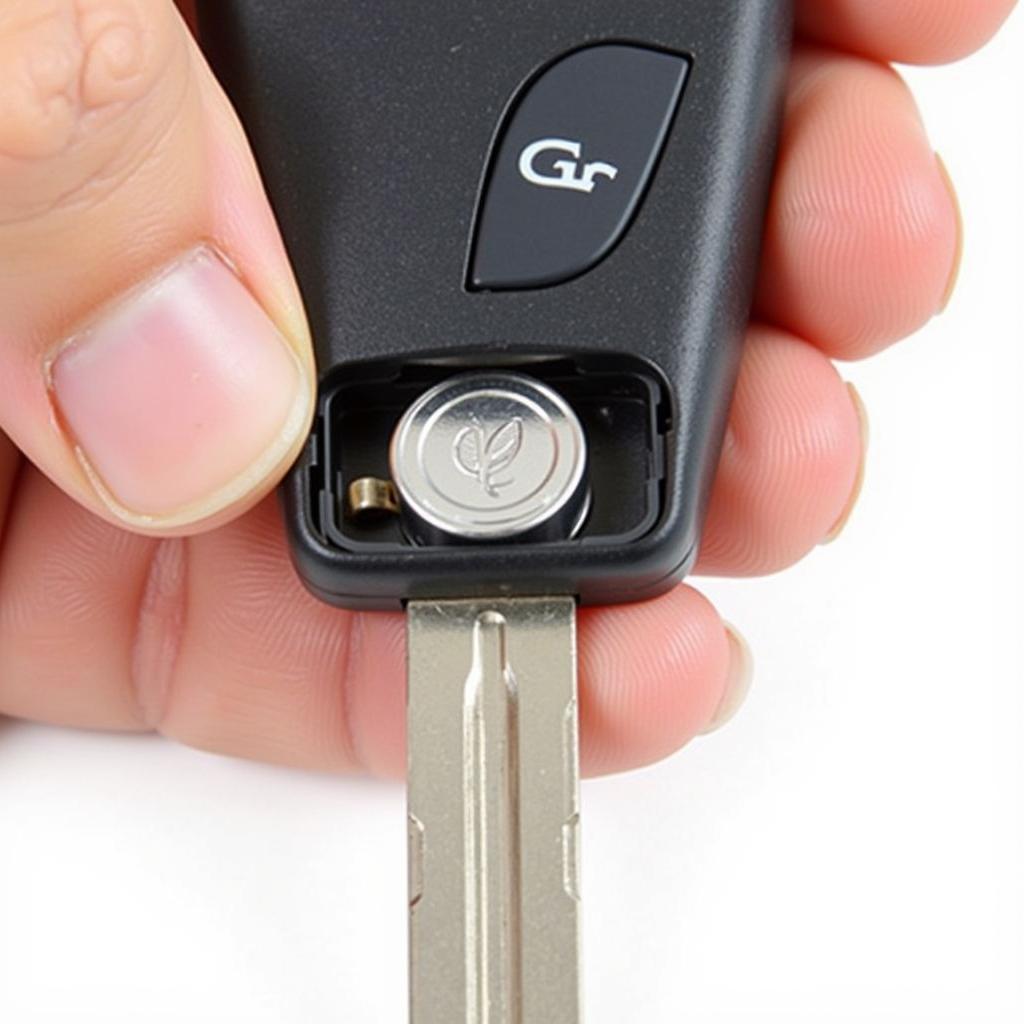 Inserting New Battery into 2013 Volvo Key Fob