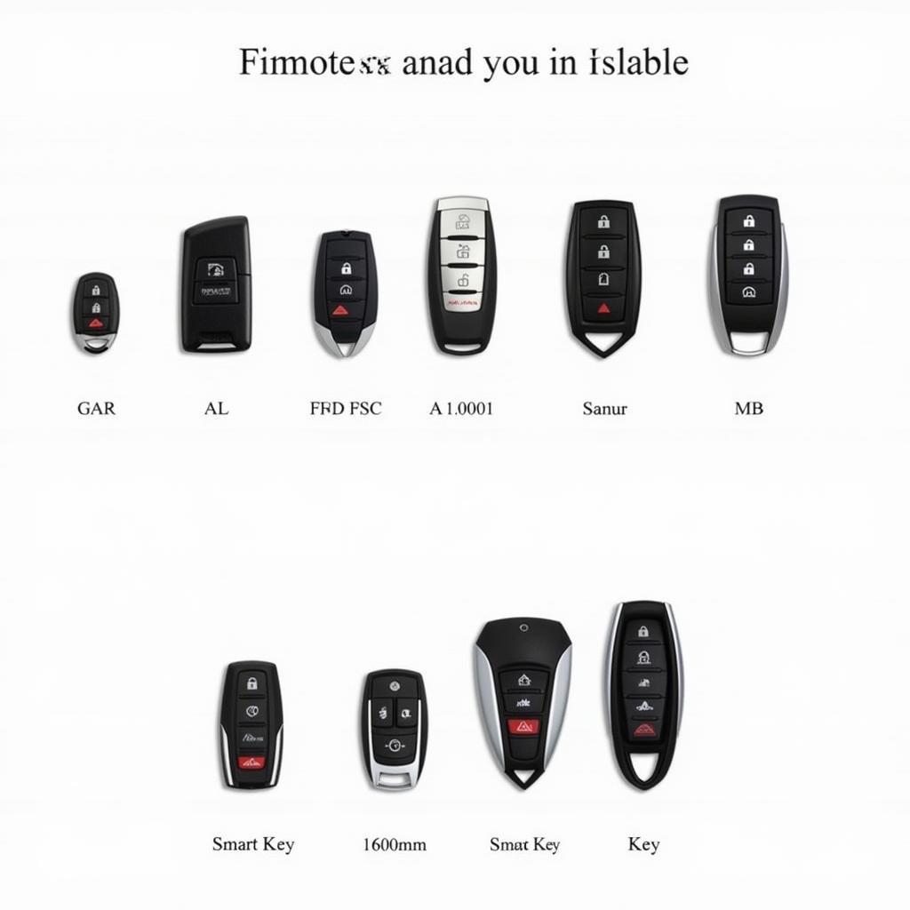 Different 2014 Acura MDX Key Fobs