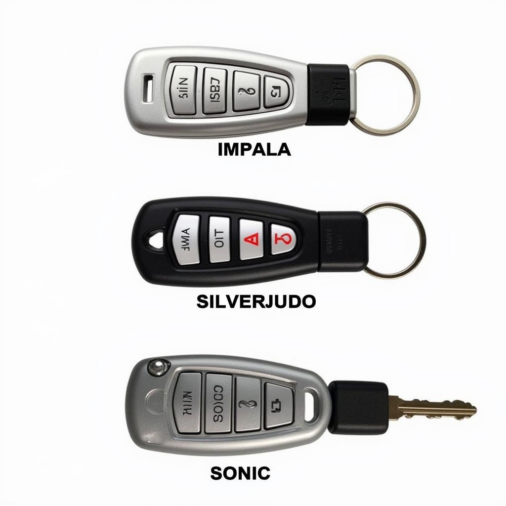 2014 Chevy Key Fob Variations: Impala, Silverado, Sonic